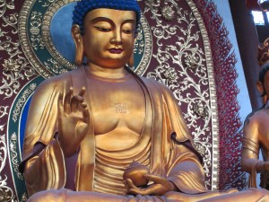 Buddha with swastika