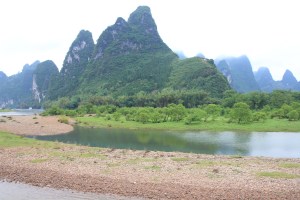 Lush scenery along the Li River